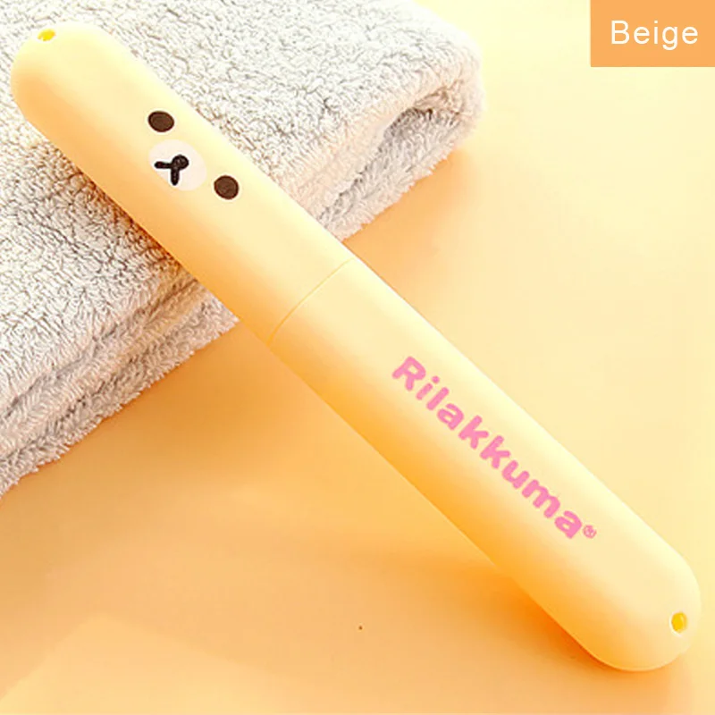 Beige GUNOT Портативный Зубная щётка Чехол Органайзер для зубных щеток Держатель для путешествий Ванная комната контейнер для хранения, для ванной украшения аксессуары - Цвет: Beige
