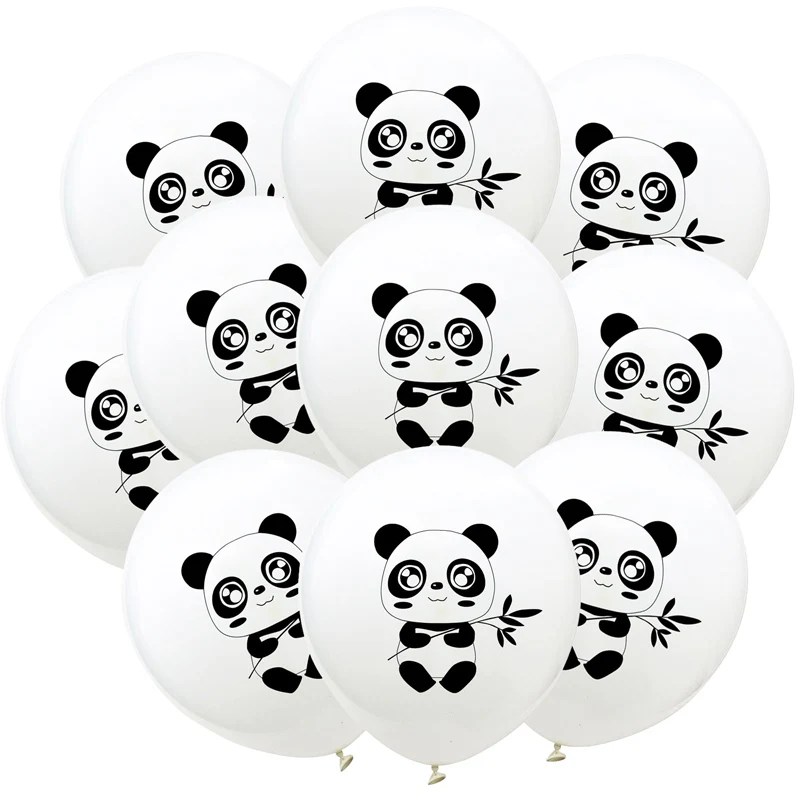 12 дюймов мультяшный латексный шар с принтом панды золотые зеленые шары конфетти