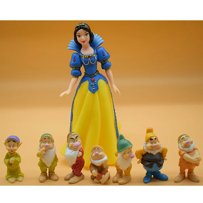 8 шт./компл. Белоснежка и семь карликов кукла подарок на день ребенка украшение