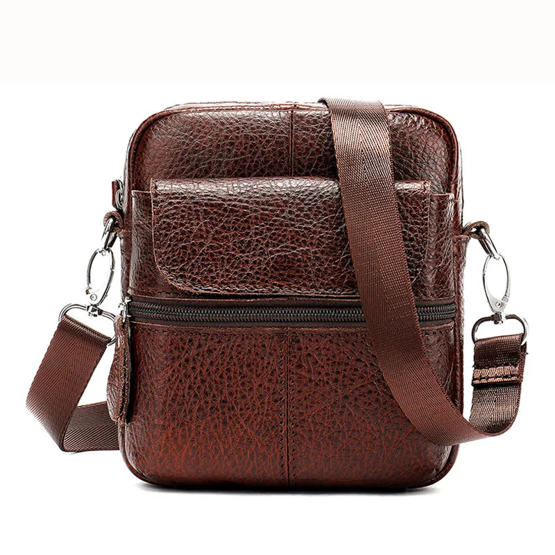 BOLEKE Casual Men Briefcase Cowhide Leather Business Bag Male Vintage Men's Messenger Small Shoulder Bags Crossbody For |