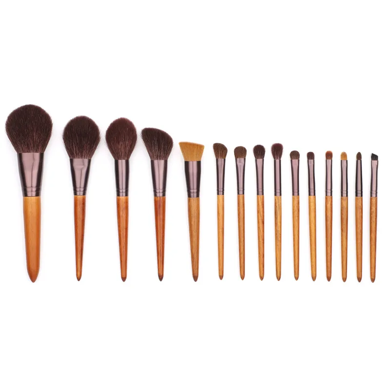 

Makeup Brush-The Sky Blue 15pcs Super Soft Fiber Makeup Brushes Set-high Quality Face&eye Cosmetic natural animal hair