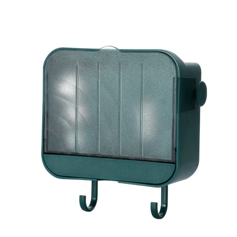 Настенный держатель для мыла с пыленепроницаемой крышкой дренаж ванной комнаты