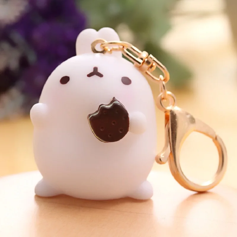 

Korean Crafts Lovely Animal Jewelry Key Potato Rabbit Keychains Car Decoration Key Chain Small Key Rings Jewelry Gifts