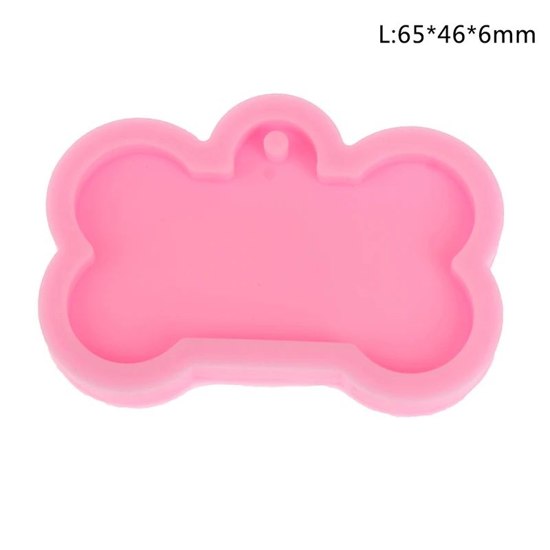

Shiny Dog Bone Shape Silicone Mold For Key Chain Pendant Moulds Suitable For Clay DIY Jewelry Making Epoxy Resin Mold