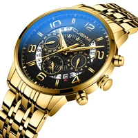 clearance sale mens watches with stainless steel top brand luxury sports chronograph quartz watch men relogio masculino