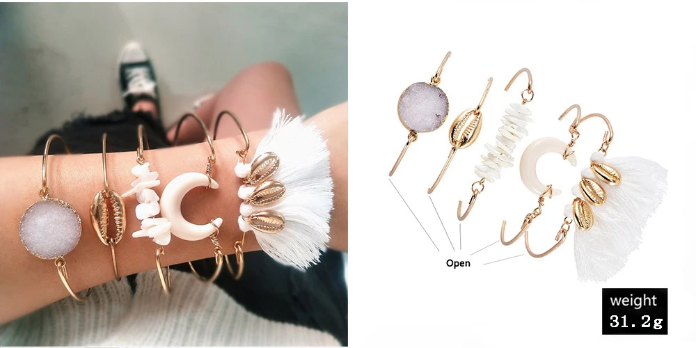 21 стиль Boho модный корпус сердце кристалл лист стрела крылья браслет-цепочка с бусинами набор для женщин Шарм пляжные вечерние ювелирные изделия аксессуары