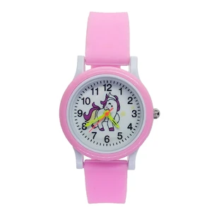 3D мультфильм прекрасный пони дети часы для девочек и мальчиков подарок студентам кварцевые наручные часы Дети Популярные Часы Regarder часы