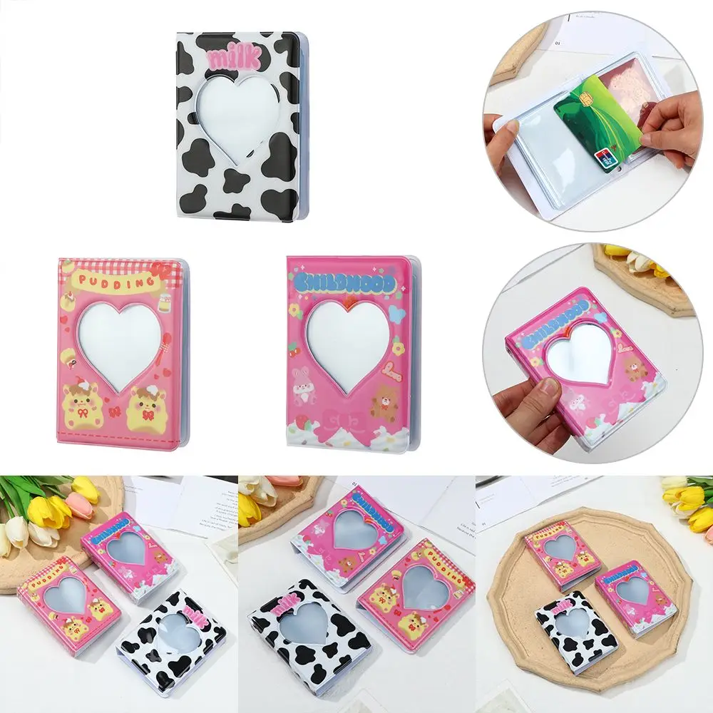 

Love Heart Hollow Card Photo Card Kawaii Bear Photo Clip Photo Album ID Holder Card Book