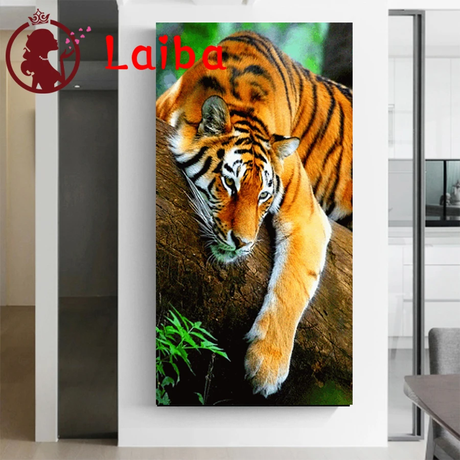 

diy Diamond Painting Siberian tiger diamond mosaic full square round drill diamond embroidery mosaic cross stitch home decor