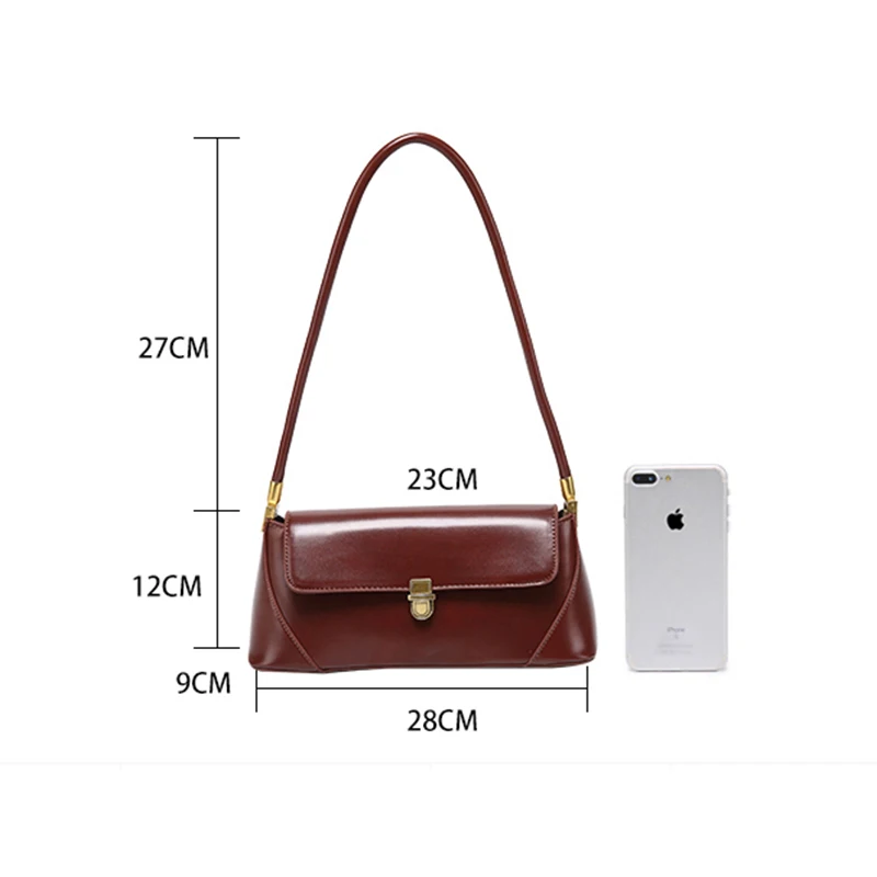

Retro Women Baguette Bag 2020 New PU Leather High Quality Shoulder Bags for Woman Ladies Female Party Shopping Handbag