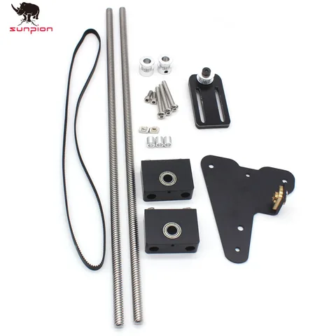 Деталь для 3D-принтера, комплект для обновления двойной оси Z, натяжной шкив для Creality CR10/Ender-3, одиночный двигатель для 3D принтера, двойная ось Z