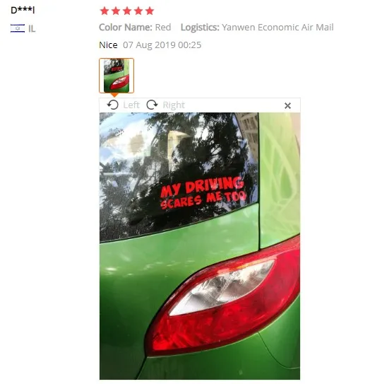 1 шт. забавная Автомобильная наклейка s MY DRIVING SCARES ME TOO Car/Window Виниловая наклейка для автомобиля