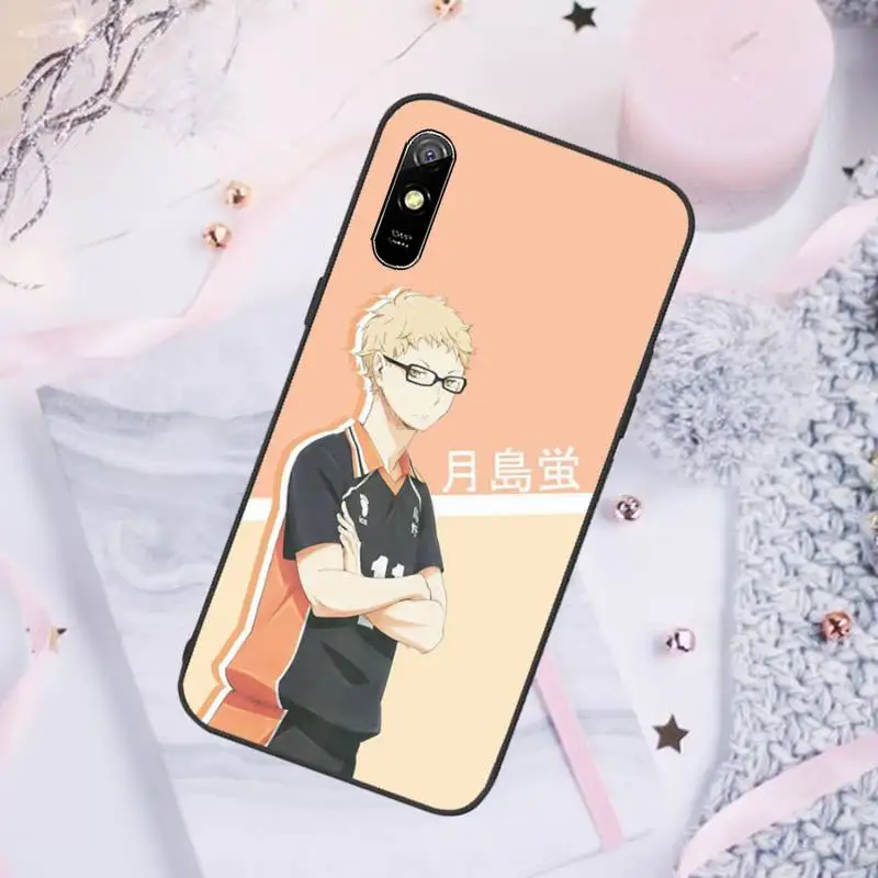 

tsukishima kei Haikyuu anime series Phone Case For Xiaomi Redmi note 7 8 9 pro 8T 9A 9S Mi Note 10 Lite pro
