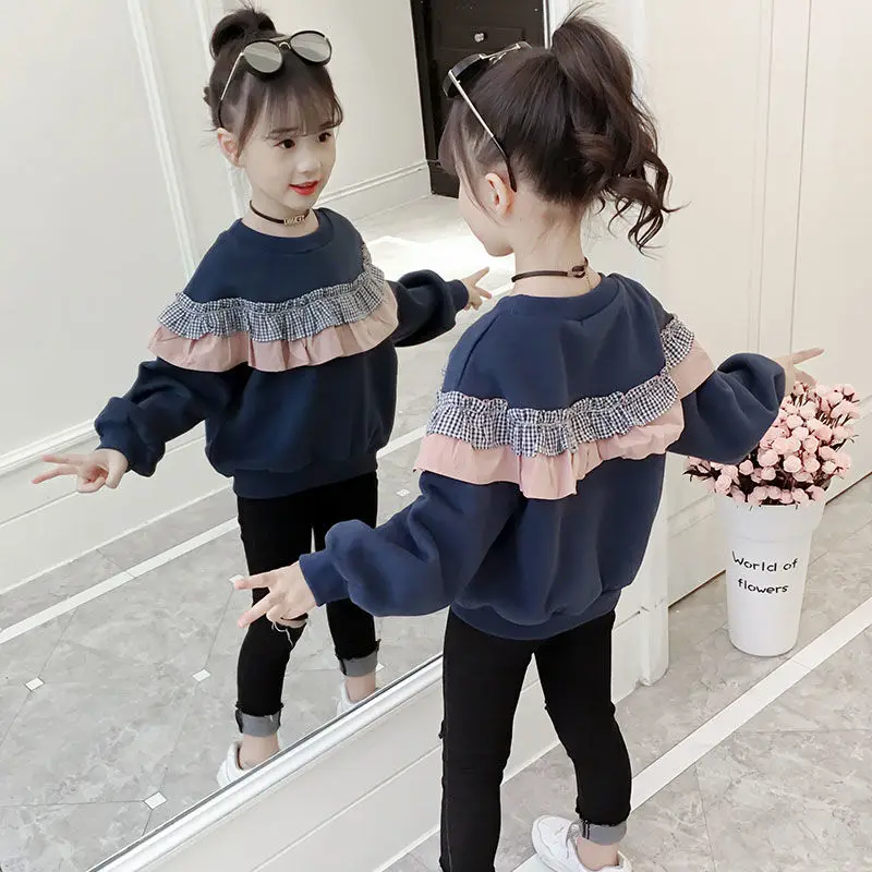 

2020 Baby Hoodie Girl sweater long sleeve tshirt Sweatshirts Kids Autumn Winter Clothes Tops Children hoodies for Girls 110~160