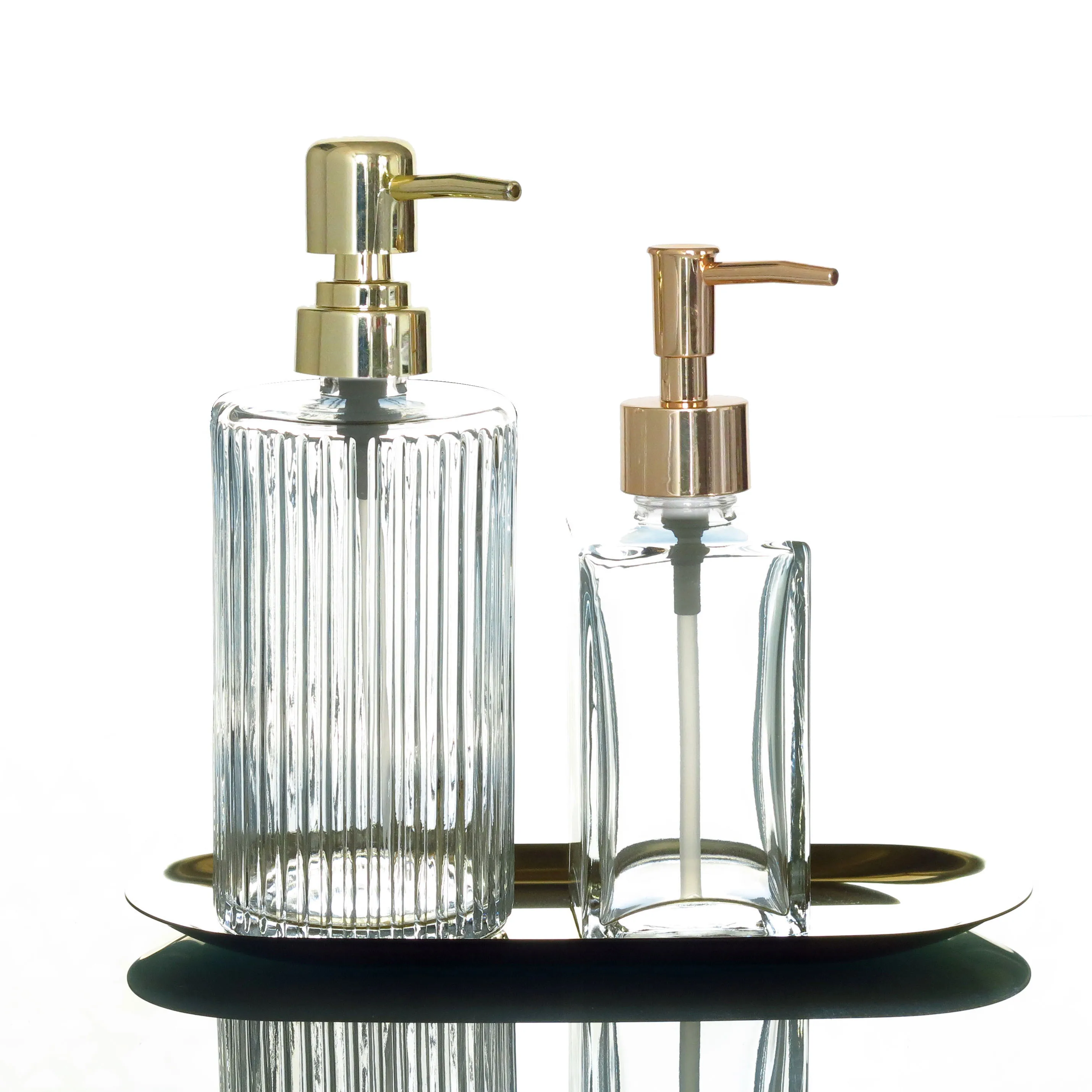 

Push-type Glass Hand Dispenser Bottle Shower Gel Shampoo Soap Bottle Lotion 400ml