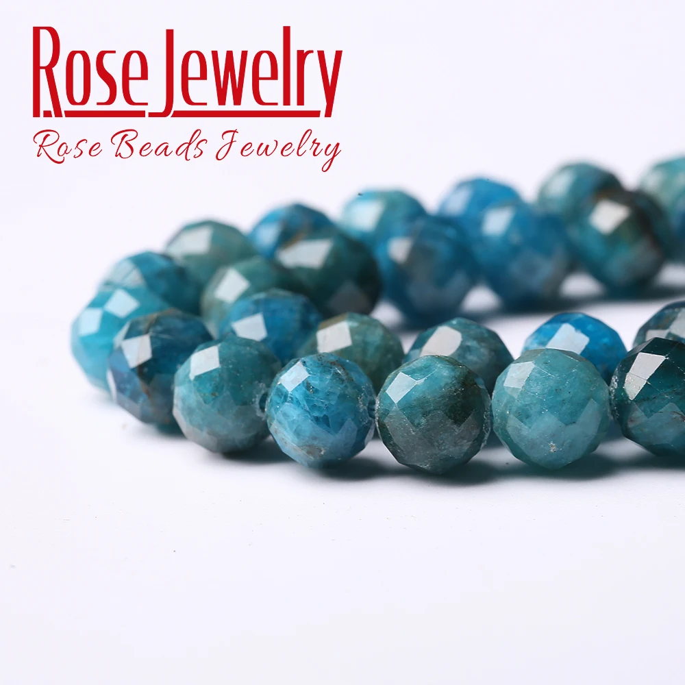 Бусины Из Натурального апатита с гранями 6/8/10 мм 15 дюймов