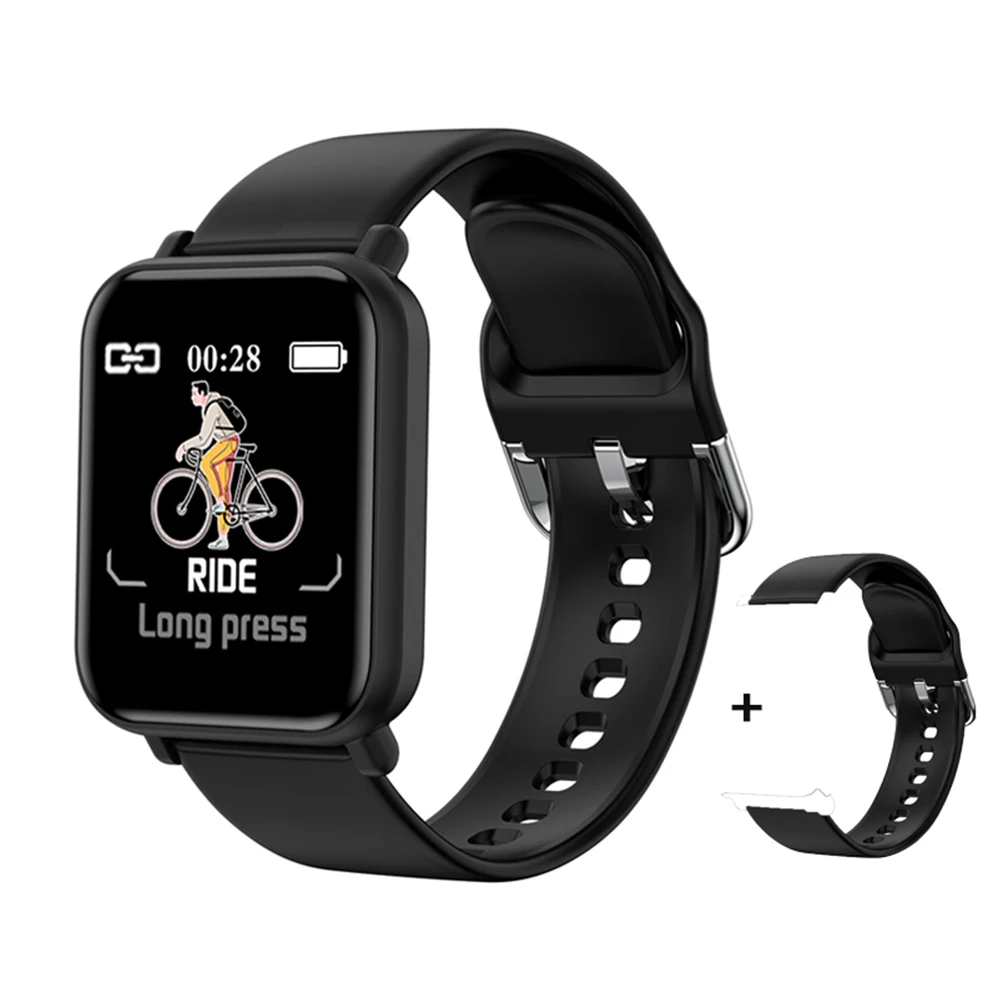 Smart watch strapbk COLMI Smartwatch IP68 водонепроницаемый монитор сердечного ритма и артериального давления для мужчин и женщин фитнес-трекер для Apple IPhone Xiaomi PK B57 - Цвет: Smart watch strapbk