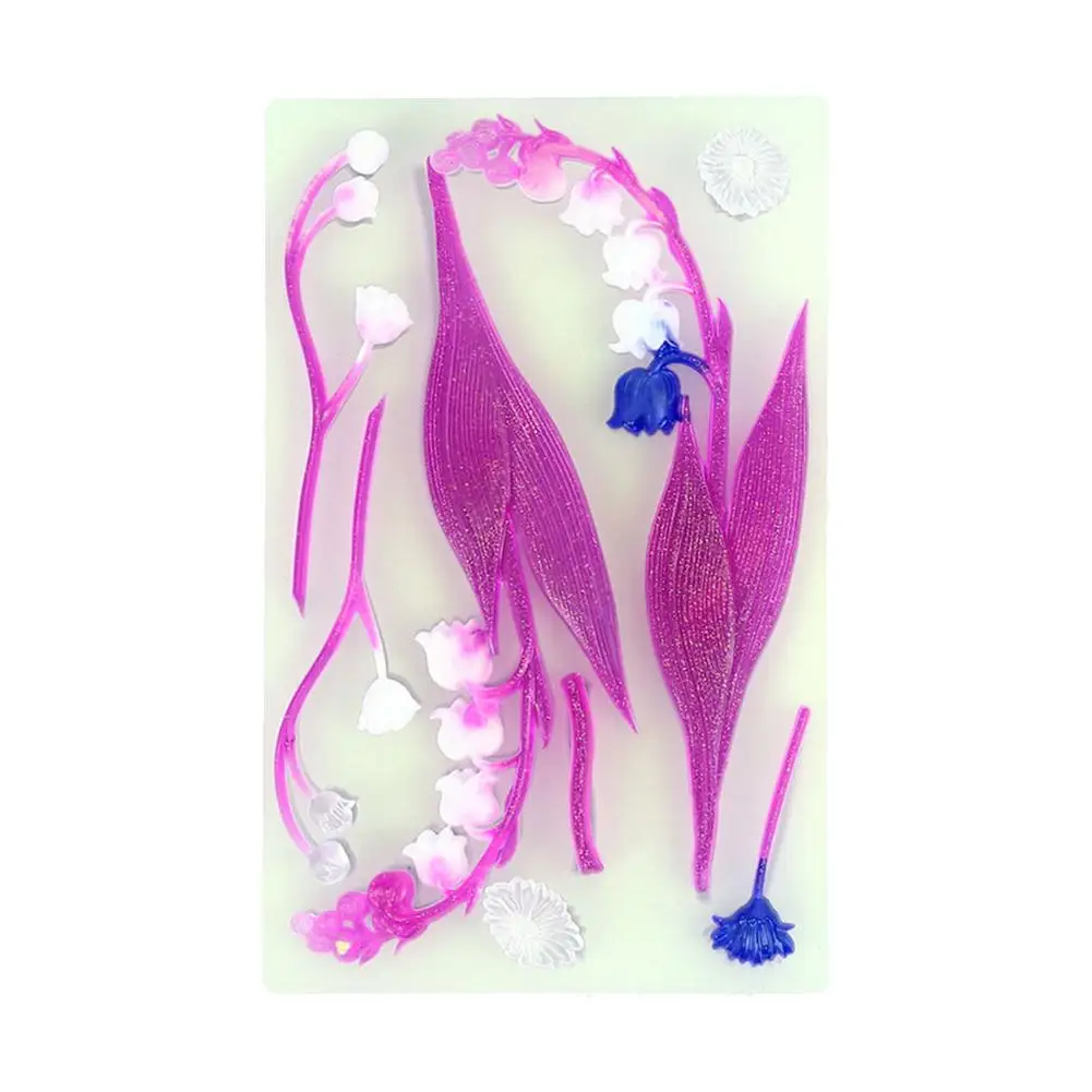 DIY колокольчик цветок орхидеи пресс форм 3D силиконовый декоративная форма