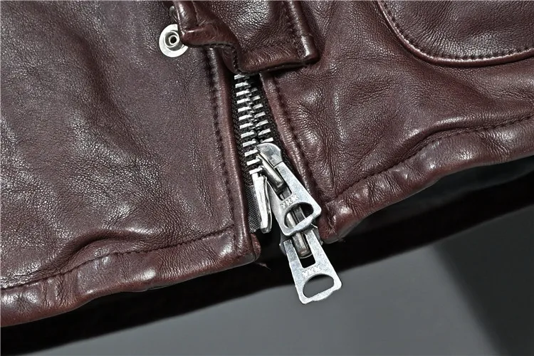 

JCHB 2021 100% Genuine Leather Jacket Men Vintage Men's Sheepskin Coat Spring Autumn Mens Leather Jackets Hommes Veste Pph3672