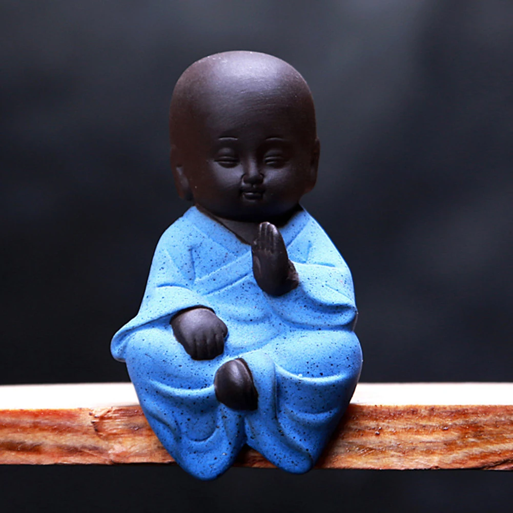 Cute Ceramic Mini Monk Buddha Statue Sculpture Figurine Craft Home Desktop Decoration | Дом и сад