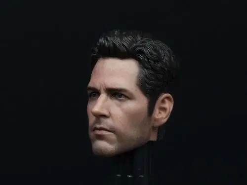 

1/6 Scale Man Head Sculpt Paul Rudd Ant Man 2.0 Version with Special Connector (Fit HT 1.0 Ant Man) for Action Figure Body