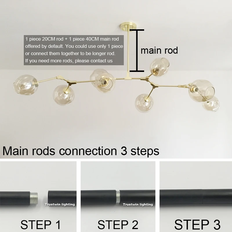 Винтажный волшебный подвесной светильник стильный шар промышленный Лофт