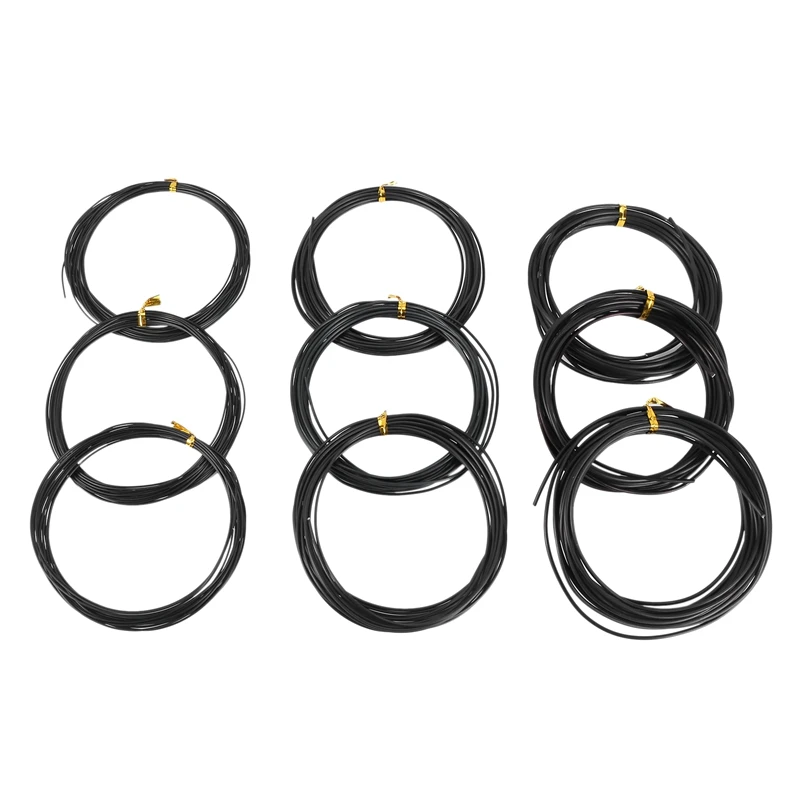 

9 рулонов проводов бонсай, анодированный алюминий, тренировочная проволока бонсай с 3 размерами (1,0 мм, 1,5 мм, 2,0 мм), всего 147 футов