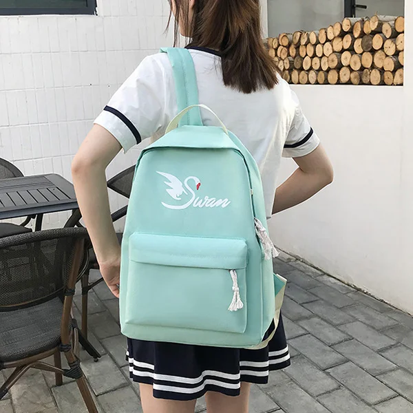 8 school bag JZYZQBX школьный рюкзак для девочек 4 шт./компл. школьная сумка для девочки студенческие рюкзаки холщовые школьные сумки mochila escolar - Цвет: 8 school bag