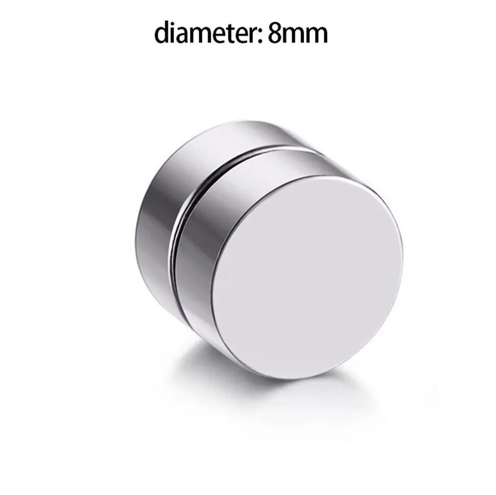 Винтажные Модные мужские магнитные серьги гвоздики для ушей без пирсинга клипсы