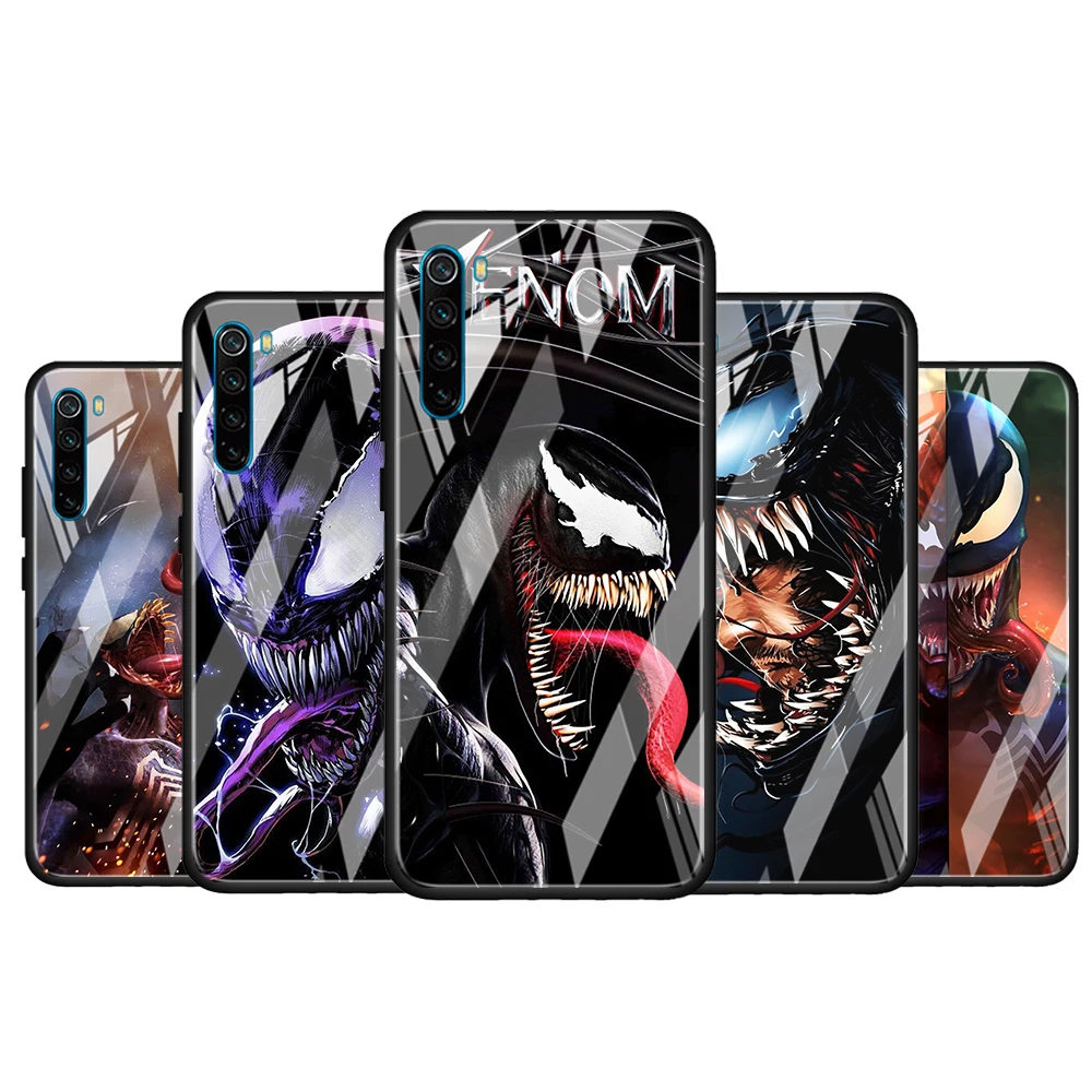 

Venom Marvel Hero for Xiaomi Redmi K40 K30 K20 Pro Plus 9C 9A 9 8A 7 Luxury Shell Tempered Glass Phone Case Cover