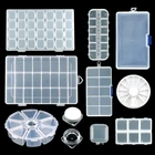 Практичная коробка для хранения ювелирных изделий, регулируемый Пластик контейнер с отделениями для хранения ювелирных изделий коробочка для сережек чехол ящики для хранения контейнеров