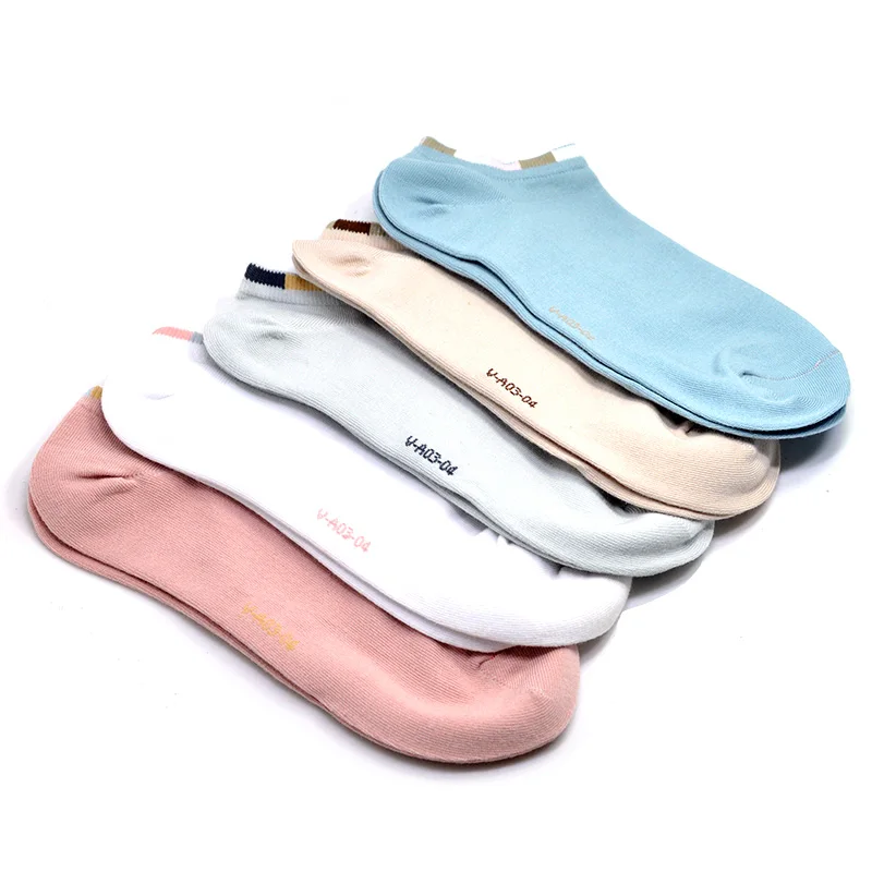 

Носки женские короткие хлопчатобумажные, 5 пар