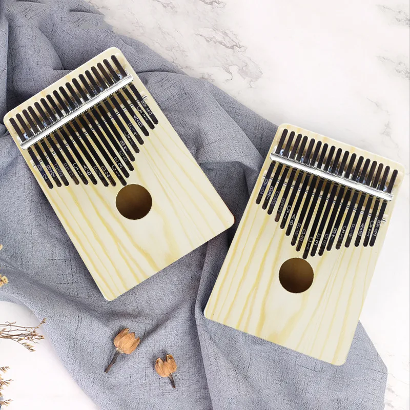 17 клавиш Kalimba большой палец пианино Sanza Mbira Высококачественная сосновая древесина