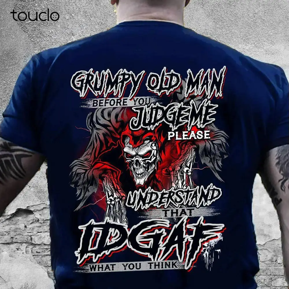 

Grumpy Skull Old Man Before You Judge Me Please Understand That Idgaf T-Shirt Ladies Shirts