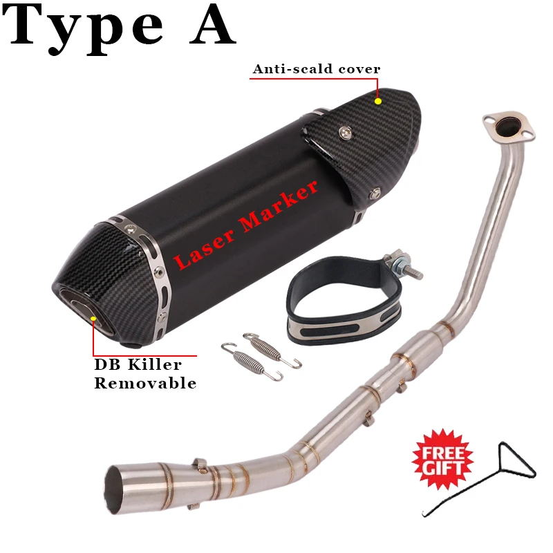 Выхлопная Модифицированная головка для Yamaha YZF R125 R15 V3 2017 2018 2019 2020|Выхлопные трубы и