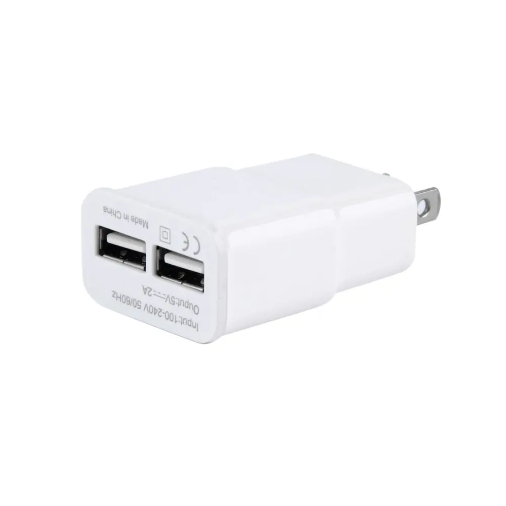 AC настенное Зарядное устройство планшета Мощность адаптер 5В 2A Dual USB 2-Порты и разъёмы для путешествий зарядный США для мобильного телефона PC белый/штепсельная вилка европейского стандарта