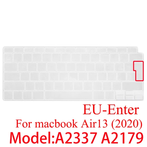 Чехол-накладка для клавиатуры для Macbook Air 13, A2337, силиконовый, с испанской раскладкой, для Apple Air13, M1, 2020 г.