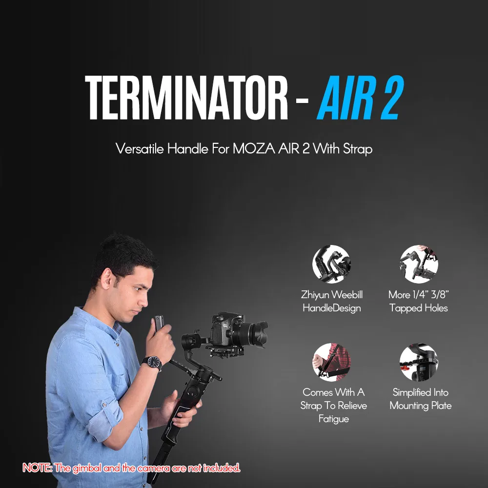 Универсальная ручка DF DIGITALFOTO TERMINATOR-AIR2 с ремешком для крепления на подвесе Moza Air