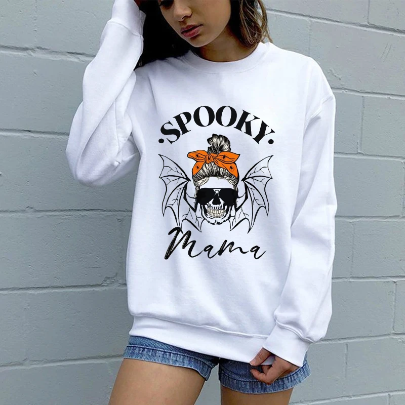 

Hallowmas Bat Hood Girl Printed Sweatshirt Women's Crewneck Pullover Hoodie Autumn Fleece Casual Oversize Clothing Loose Hoodie