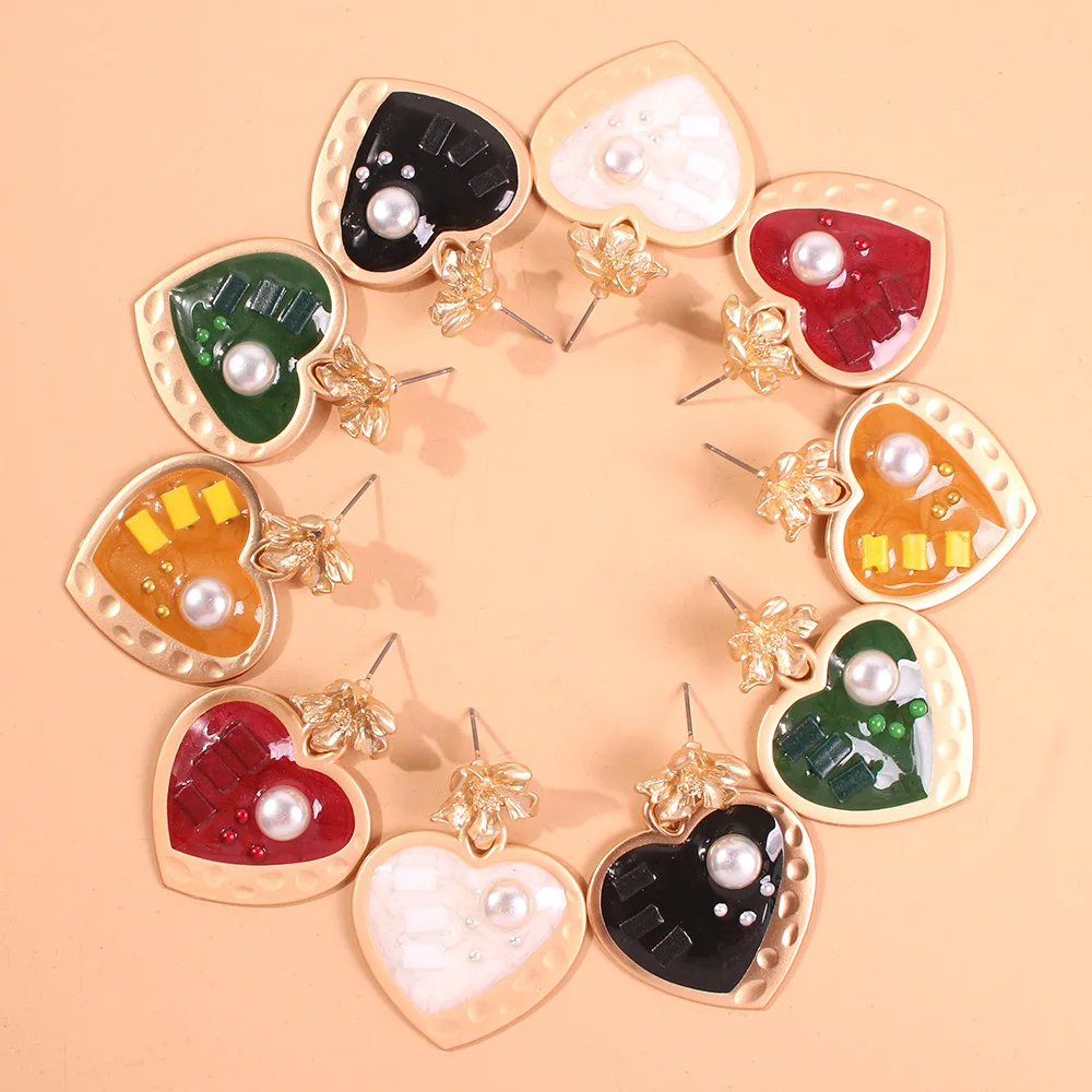 DIEZI панк стиль модные свисающие серьги в виде масляного сердца для женщин женские