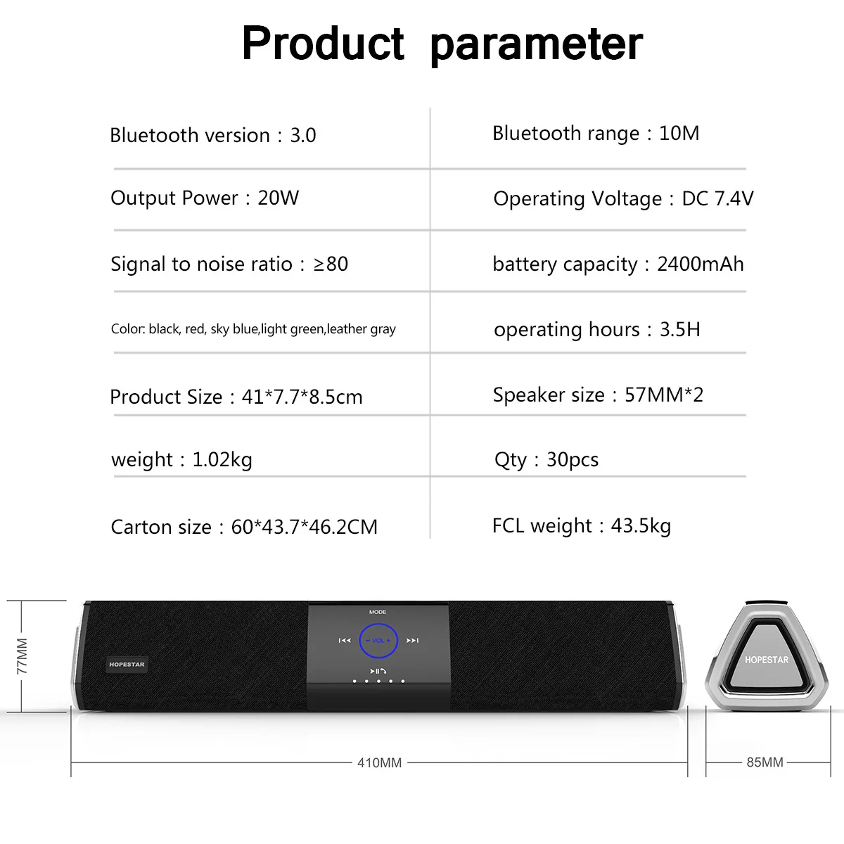 

Portable Bluetooth Speaker Box Home Theater High Power Soundbox Subwoofer Speaker System Boombox TV Soundbar Column Music Center