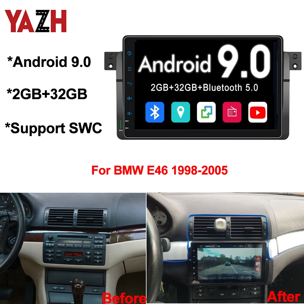 Автомагнитола на Android 9 0 для BMW E46 M3 318/320/325/330/335 Rover 75 авторадио аудио стерео дисплей