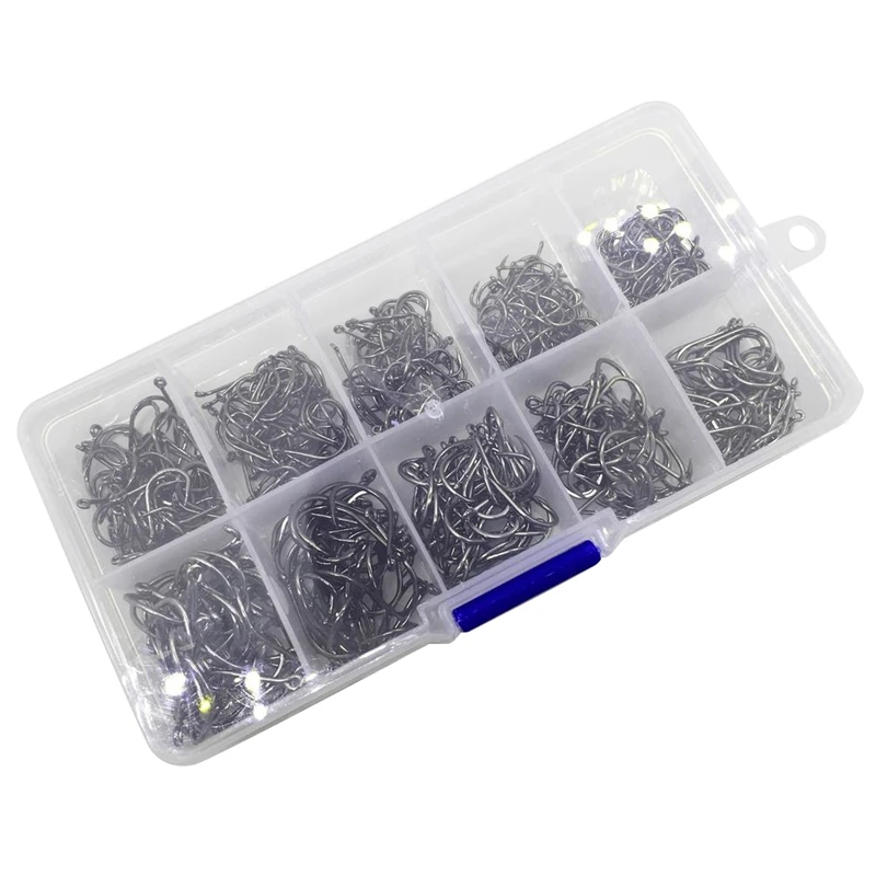 500 шт./компл. смешанный размер #3 ~ 12 Высокоуглеродистая сталь набор рыболовных