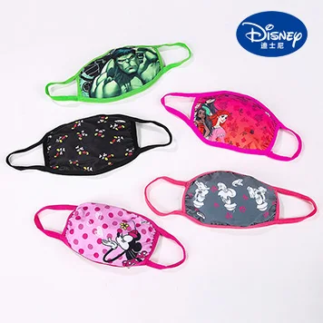 Новинка детская маска Disney с Микки и Минни однотонная Детская многоразовая