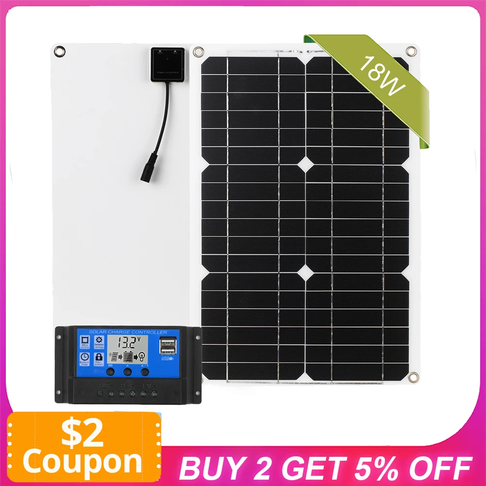 Панели солнечные Dual USB Порты и разъёмы Солнечные фотоэлектрические сети