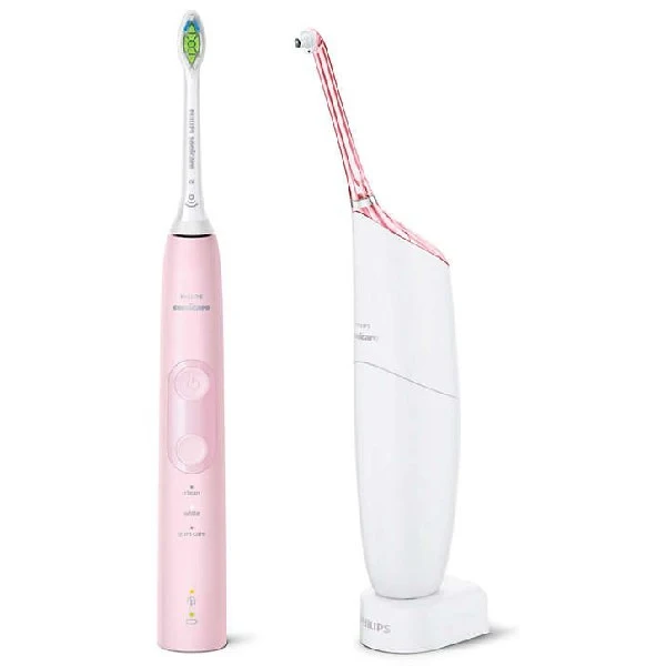 Набор ирригатор и электрическая зубная щетка Philips AirFloss Pro/Ultra Sonicare HX8424/39 белый
