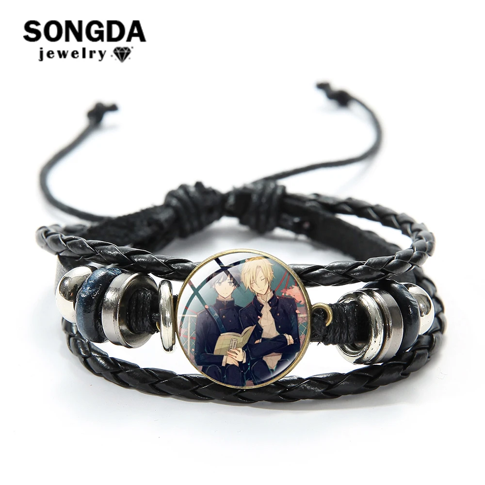 Мужской Многослойный кожаный браслет SONGDA аниме банан рыба модный подарок