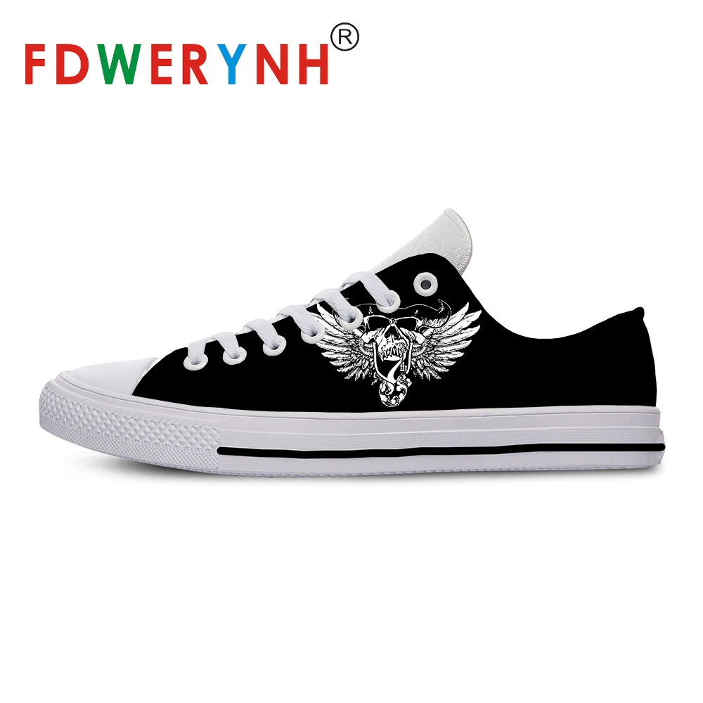 

Danzig Band Most Influential Metal Bands of All Time Men's Low-top Casual Shoes 3D Pattern Logo Men Casual Shoes of White