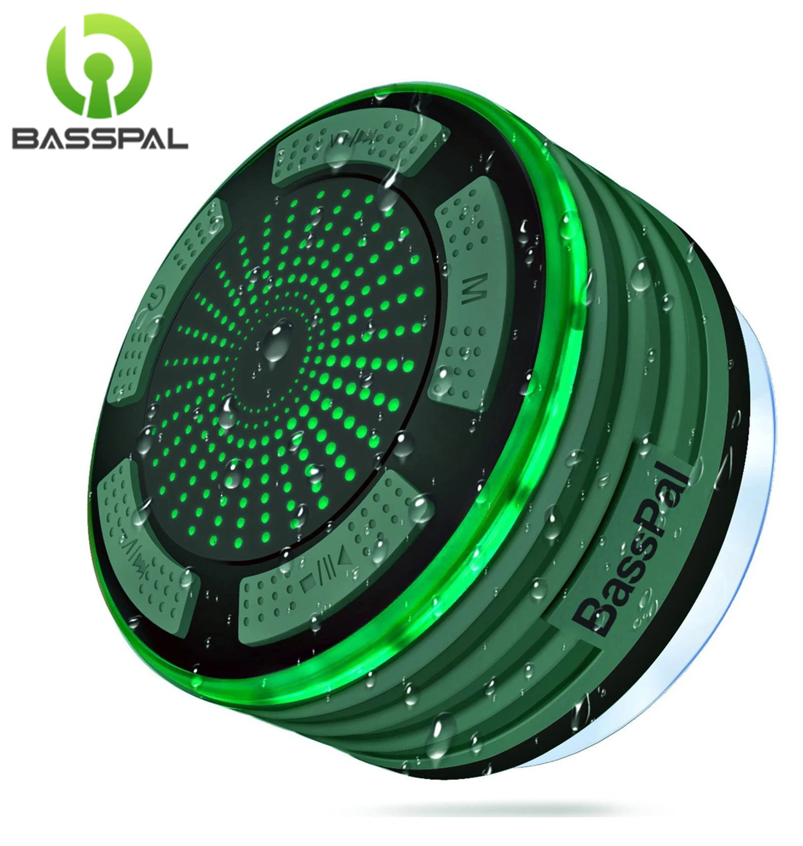 Колонка для душа BassPal IPX7 Водонепроницаемая портативная беспроводная bluetooth