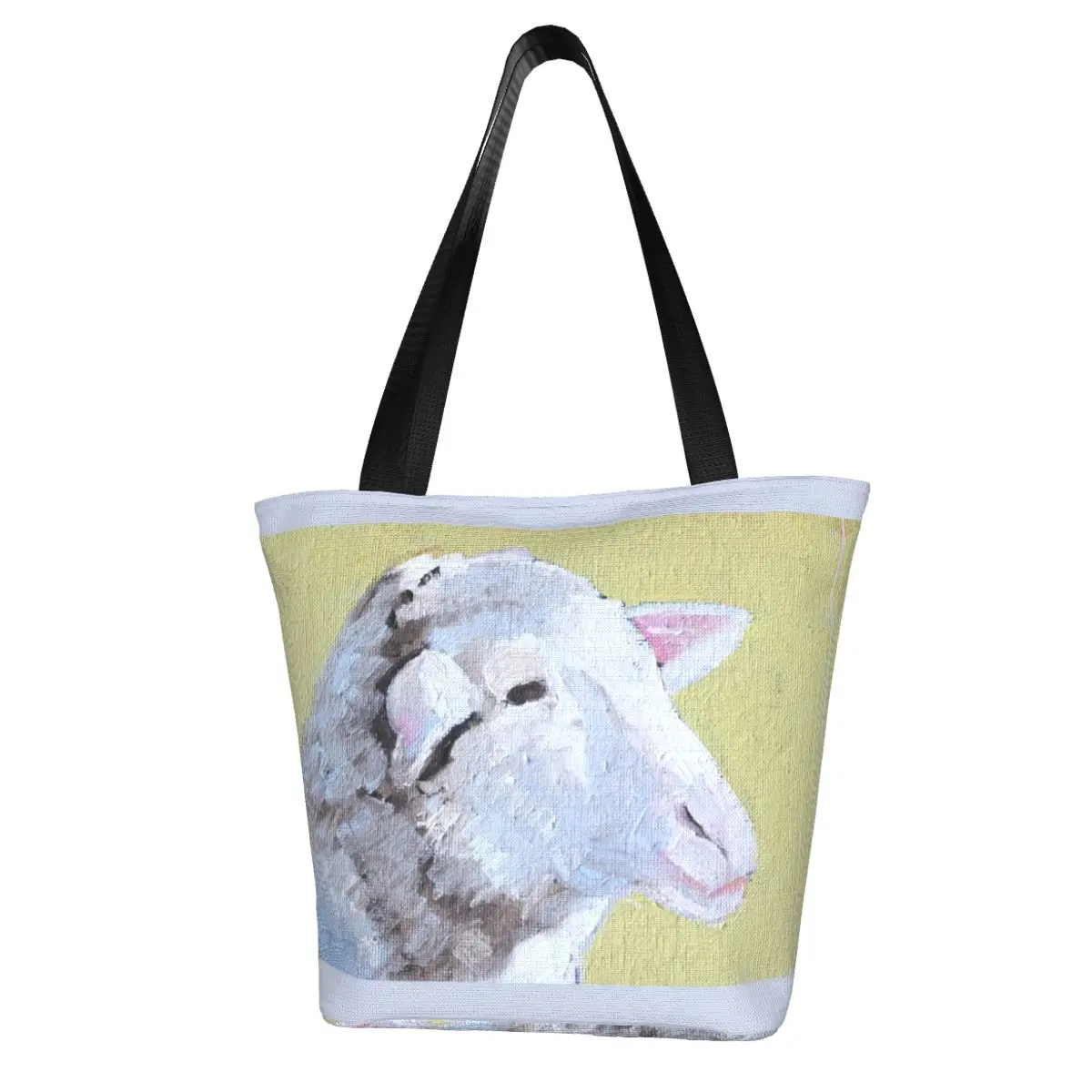 

Lamb Shopping Bag Female Fashion Handbags Aesthetic Polyester Outdoor Bags